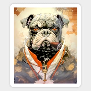 Cigar Smoking Bulldog: Nothing Bothers Me When I'm Smoking a Cigar Magnet